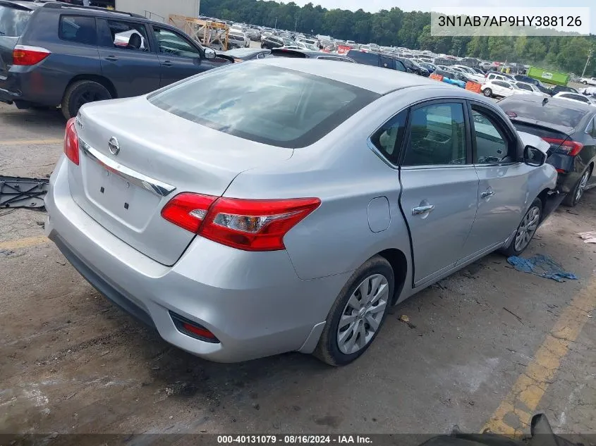 2017 Nissan Sentra S VIN: 3N1AB7AP9HY388126 Lot: 40131079