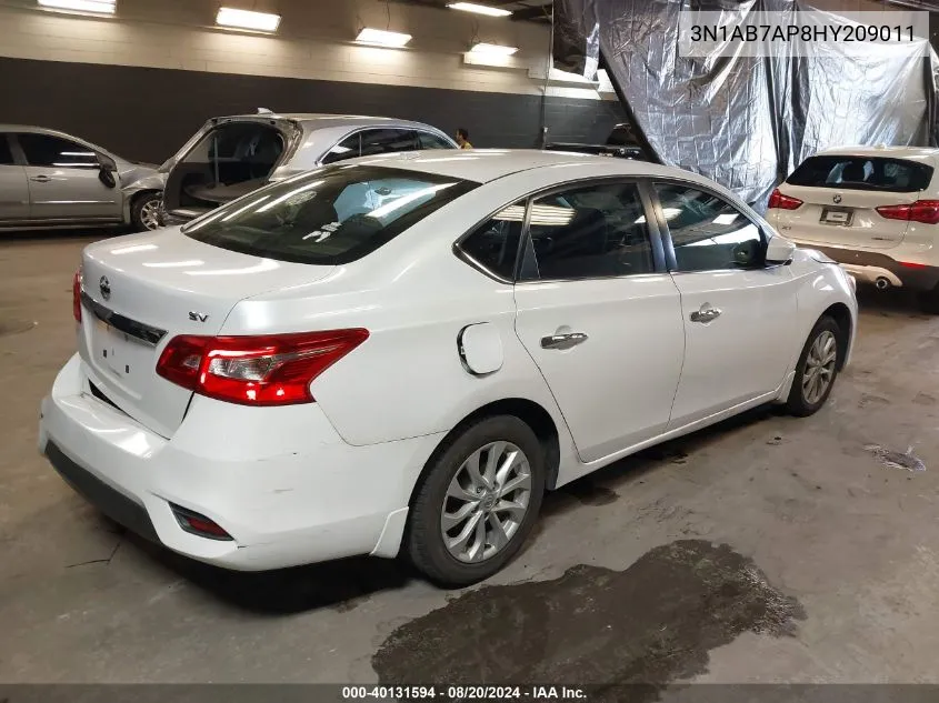 3N1AB7AP8HY209011 2017 Nissan Sentra Sv