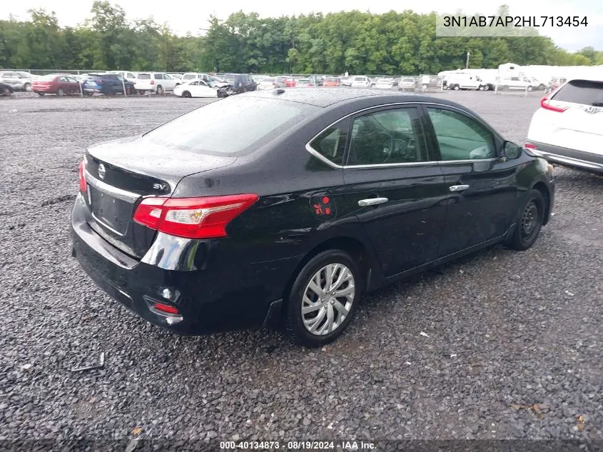 2017 Nissan Sentra Sv VIN: 3N1AB7AP2HL713454 Lot: 40134873