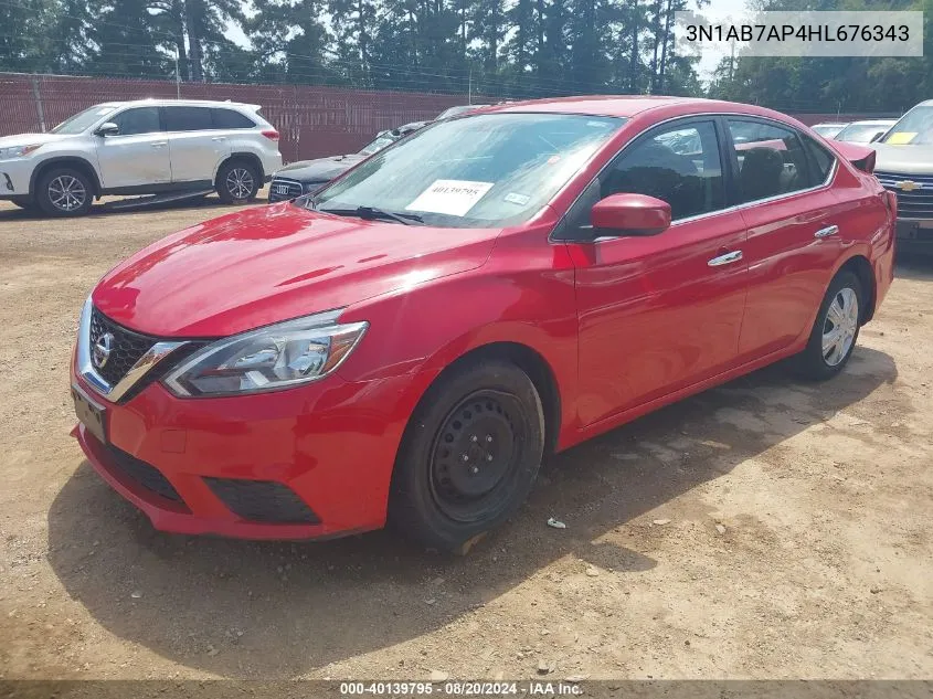 2017 Nissan Sentra Sv VIN: 3N1AB7AP4HL676343 Lot: 40139795