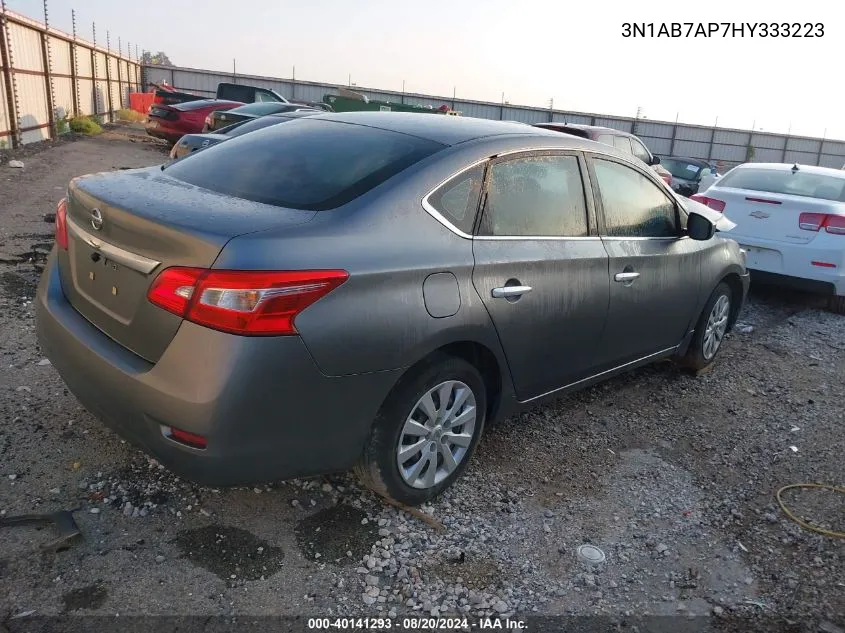 2017 Nissan Sentra S VIN: 3N1AB7AP7HY333223 Lot: 40141293