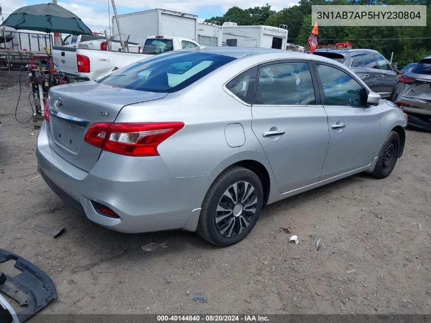 2017 Nissan Sentra Sv VIN: 3N1AB7AP5HY230804 Lot: 40144840