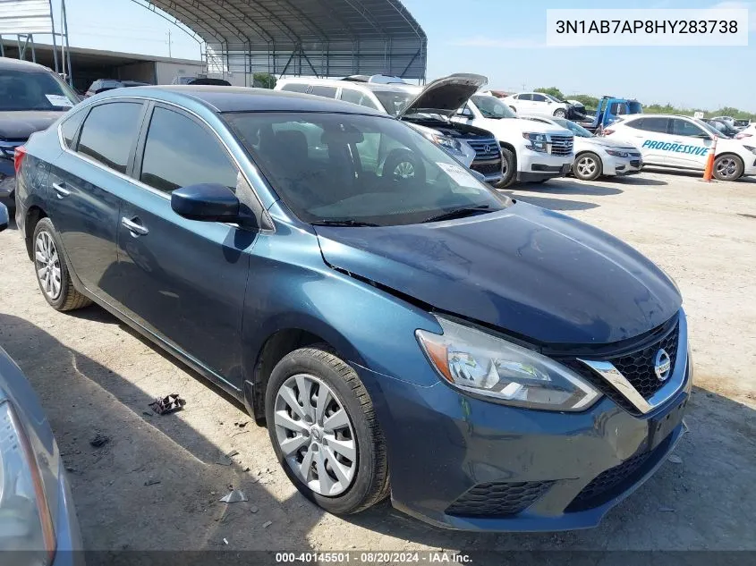 2017 Nissan Sentra S/Sv/Sr/Sl VIN: 3N1AB7AP8HY283738 Lot: 40145501