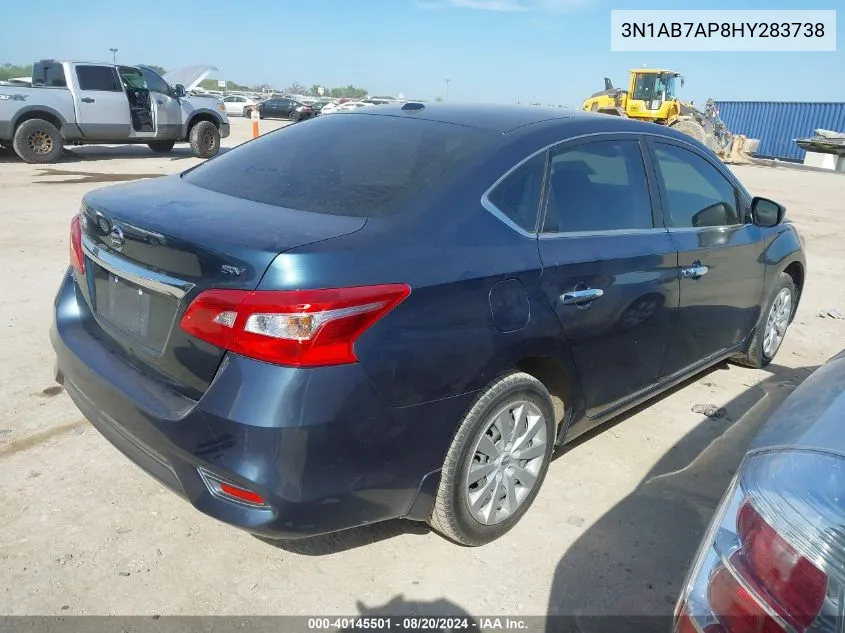 2017 Nissan Sentra S/Sv/Sr/Sl VIN: 3N1AB7AP8HY283738 Lot: 40145501