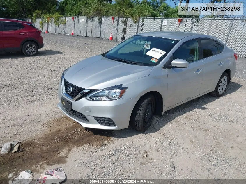 2017 Nissan Sentra S VIN: 3N1AB7AP1HY238298 Lot: 40145896