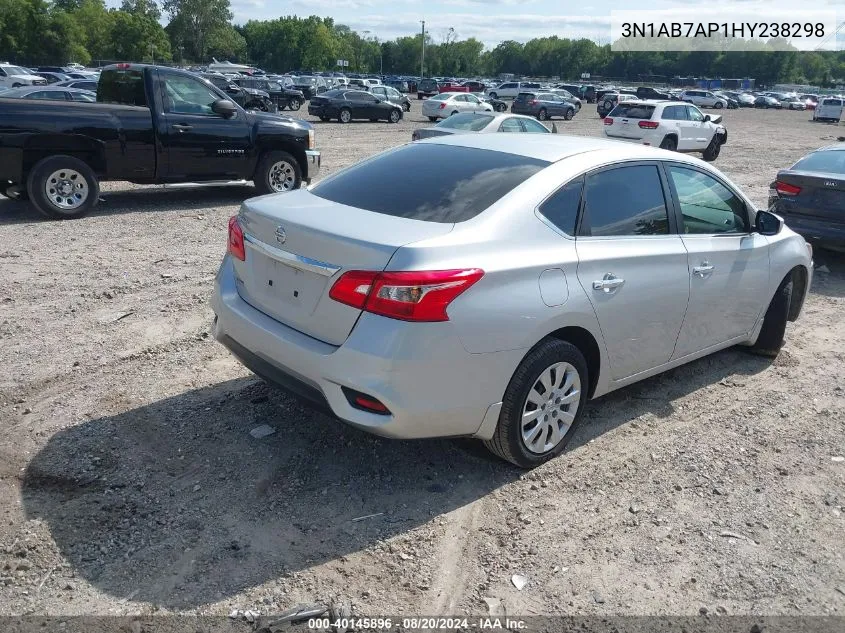 2017 Nissan Sentra S VIN: 3N1AB7AP1HY238298 Lot: 40145896