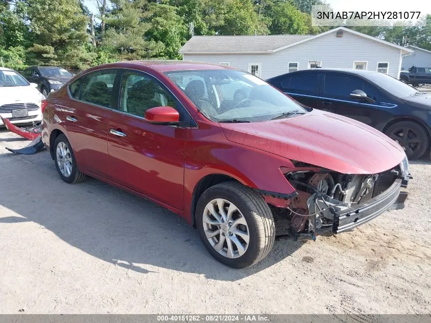 2017 Nissan Sentra S/Sv/Sr/Sl VIN: 3N1AB7AP2HY281077 Lot: 40151262