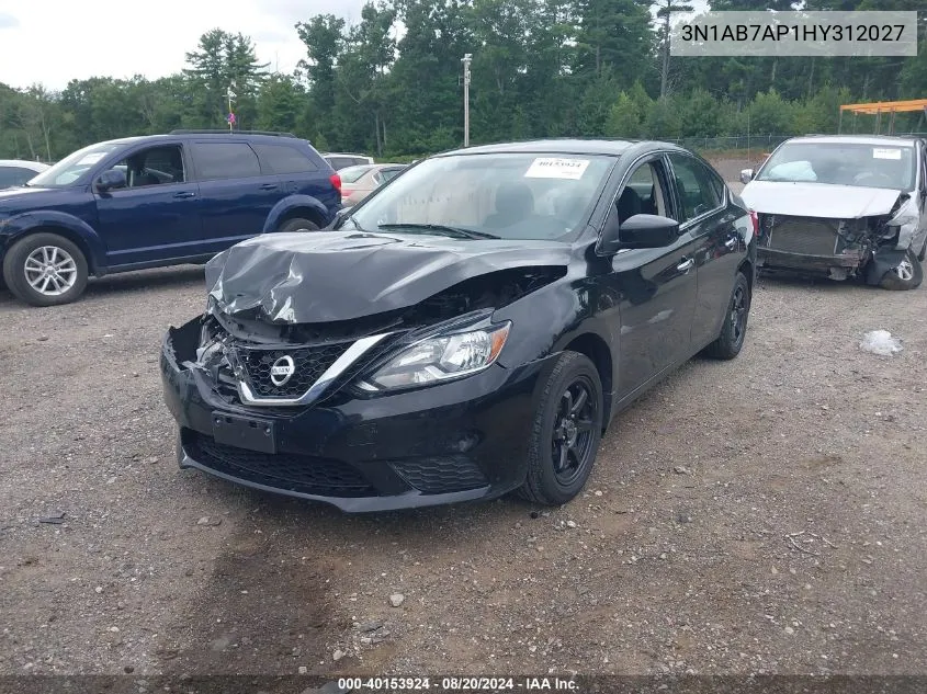 2017 Nissan Sentra S VIN: 3N1AB7AP1HY312027 Lot: 40153924