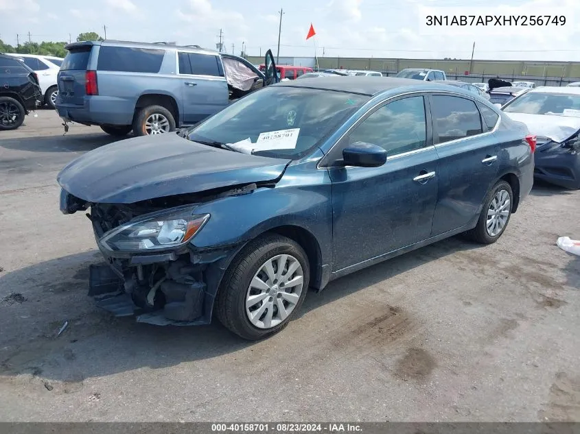 2017 Nissan Sentra Sv VIN: 3N1AB7APXHY256749 Lot: 40158701