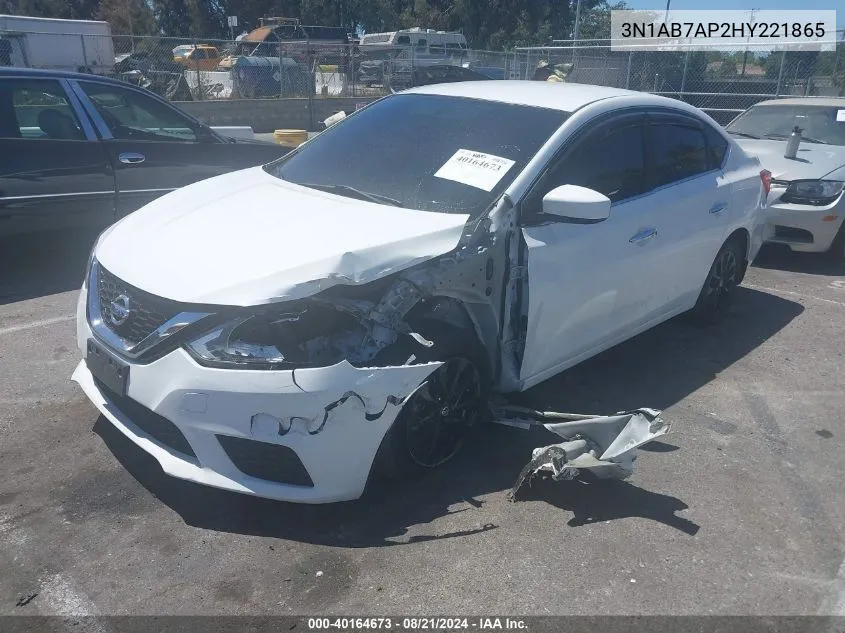 2017 Nissan Sentra S/Sv/Sr/Sl VIN: 3N1AB7AP2HY221865 Lot: 40164673