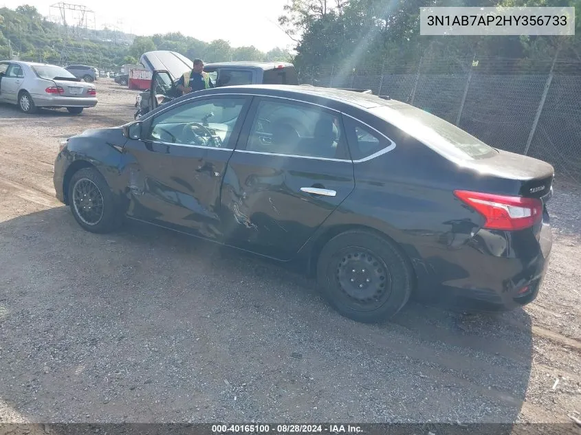 3N1AB7AP2HY356733 2017 Nissan Sentra Sv