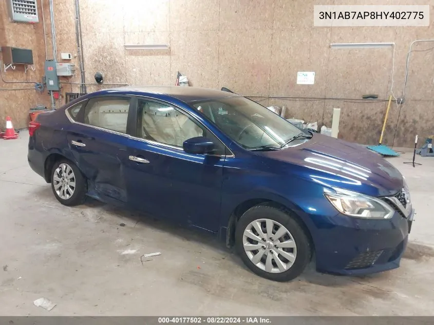 3N1AB7AP8HY402775 2017 Nissan Sentra Sv