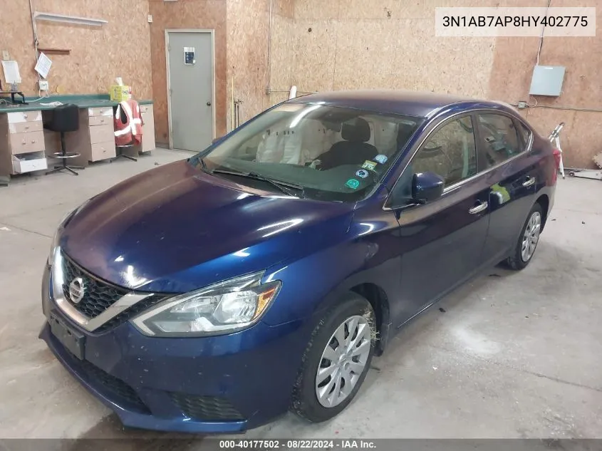 3N1AB7AP8HY402775 2017 Nissan Sentra Sv