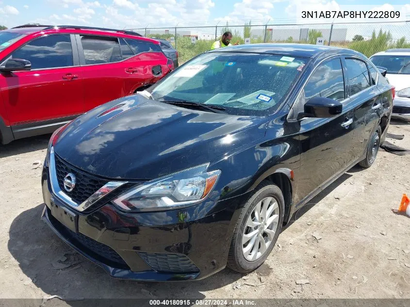 2017 Nissan Sentra S VIN: 3N1AB7AP8HY222809 Lot: 40180915