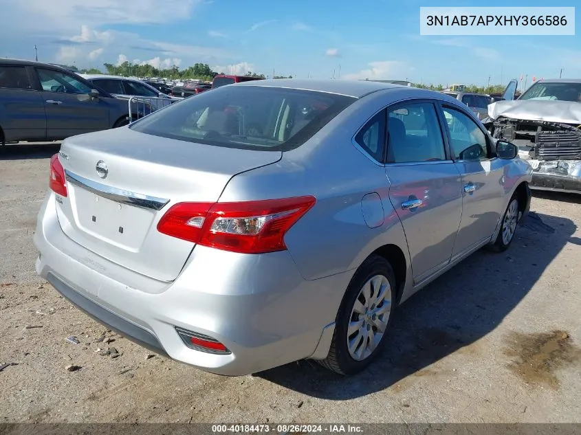 3N1AB7APXHY366586 2017 Nissan Sentra S