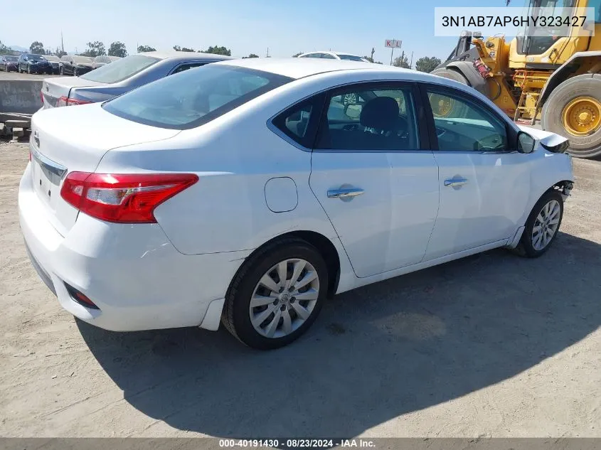 2017 Nissan Sentra S VIN: 3N1AB7AP6HY323427 Lot: 40191430