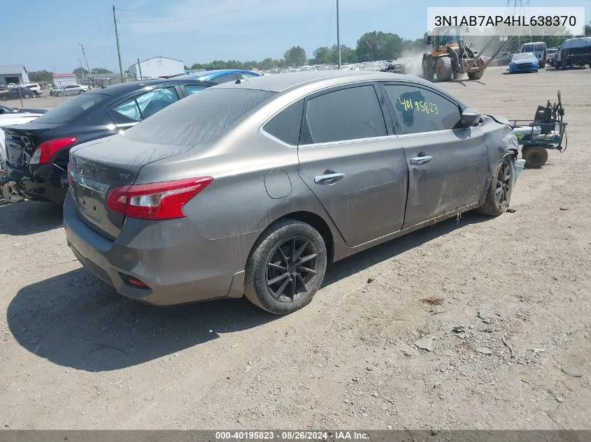 3N1AB7AP4HL638370 2017 Nissan Sentra Sv