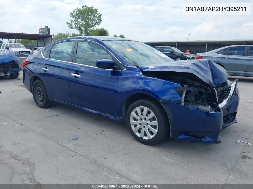 2017 Nissan Sentra S VIN: 3N1AB7AP2HY395211 Lot: 40204067