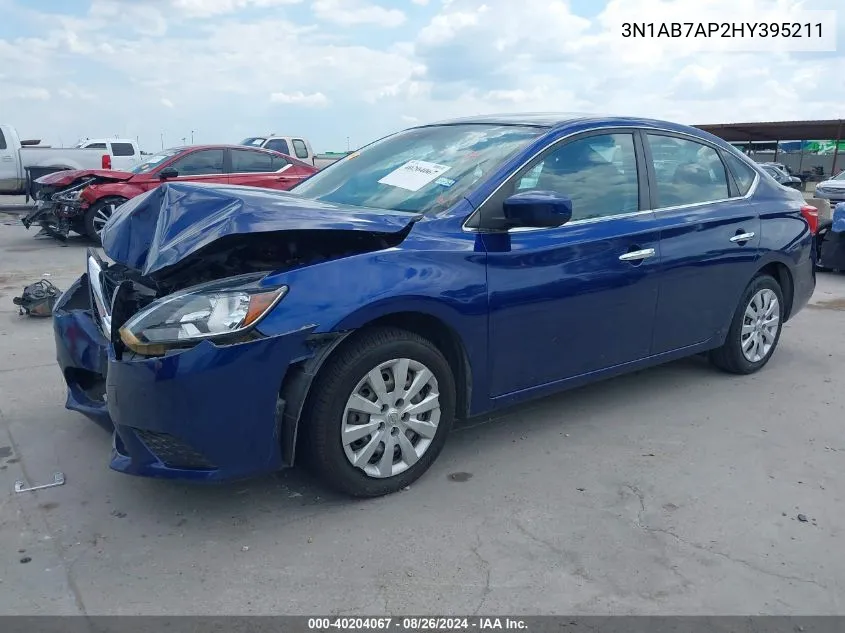 2017 Nissan Sentra S VIN: 3N1AB7AP2HY395211 Lot: 40204067