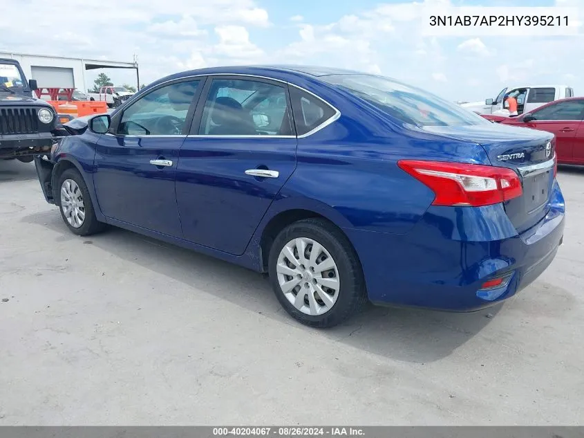 2017 Nissan Sentra S VIN: 3N1AB7AP2HY395211 Lot: 40204067