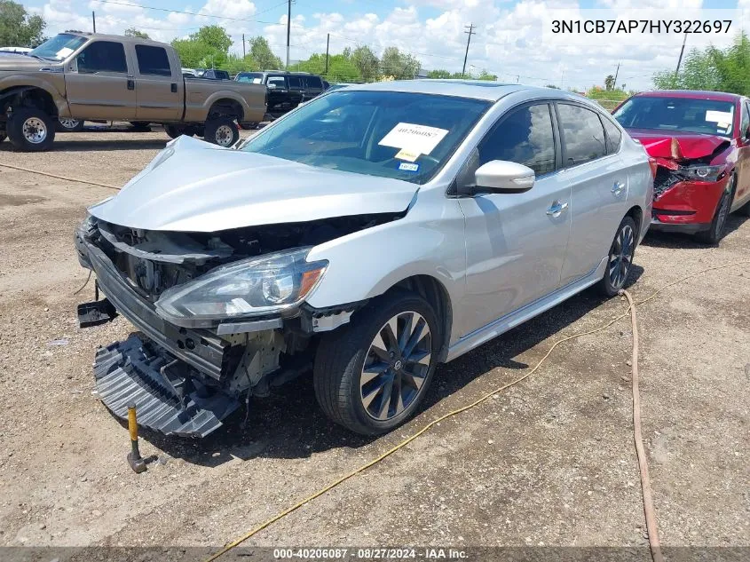 3N1CB7AP7HY322697 2017 Nissan Sentra Sr Turbo