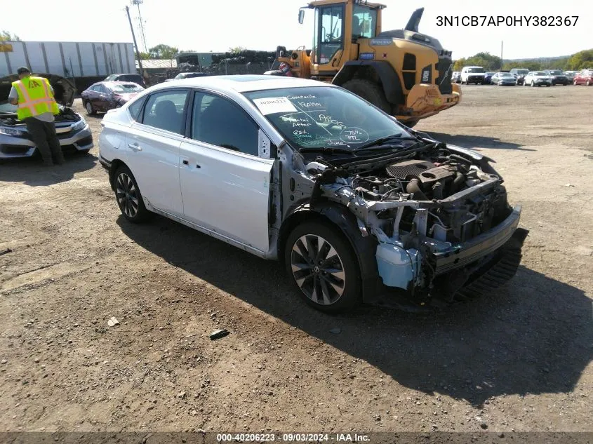 2017 Nissan Sentra Sr Turbo VIN: 3N1CB7AP0HY382367 Lot: 40206223