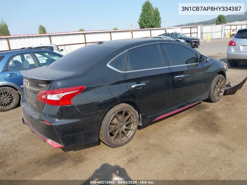 2017 Nissan Sentra Nismo VIN: 3N1CB7AP8HY334387 Lot: 40213865