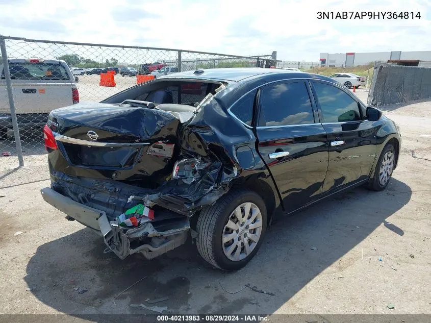 2017 Nissan Sentra Sv VIN: 3N1AB7AP9HY364814 Lot: 40213983