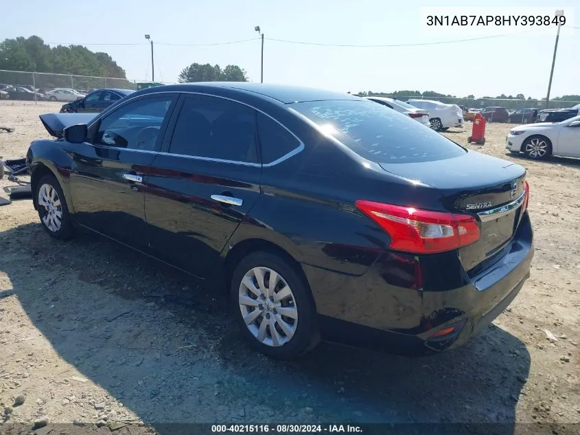 2017 Nissan Sentra S VIN: 3N1AB7AP8HY393849 Lot: 40215116