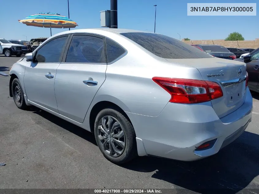 2017 Nissan Sentra S VIN: 3N1AB7AP8HY300005 Lot: 40217908