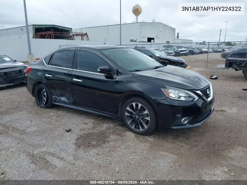 2017 Nissan Sentra Sr VIN: 3N1AB7AP1HY224322 Lot: 40218754