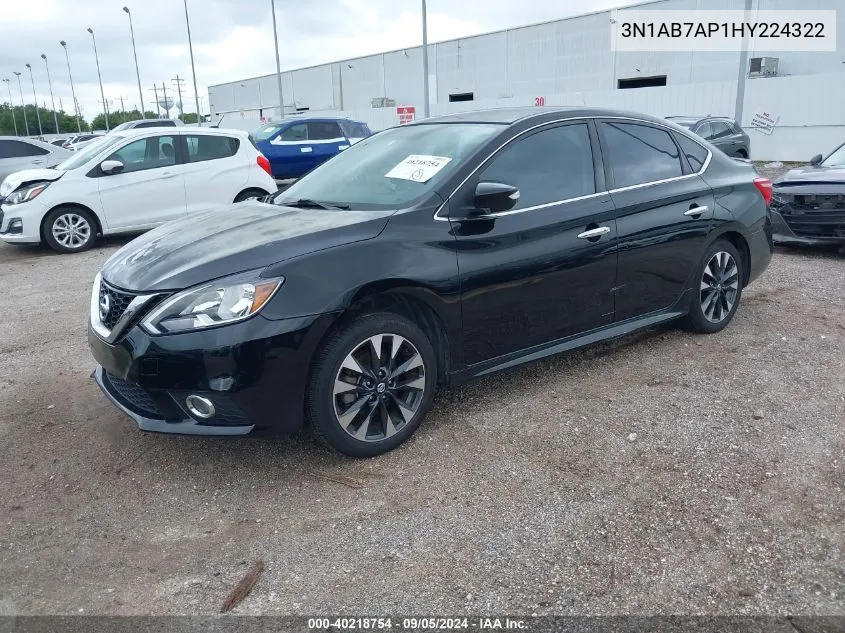 2017 Nissan Sentra Sr VIN: 3N1AB7AP1HY224322 Lot: 40218754