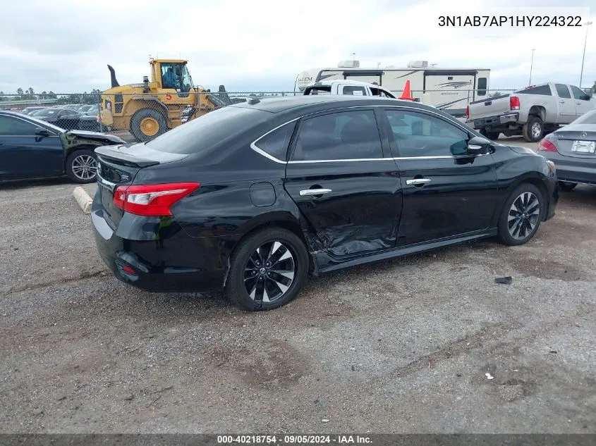 2017 Nissan Sentra Sr VIN: 3N1AB7AP1HY224322 Lot: 40218754