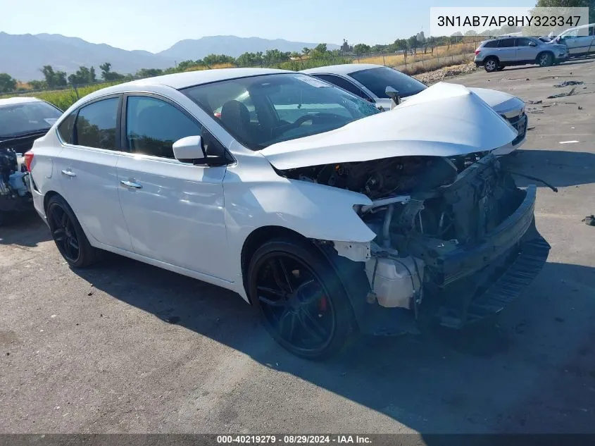 2017 Nissan Sentra S VIN: 3N1AB7AP8HY323347 Lot: 40219279