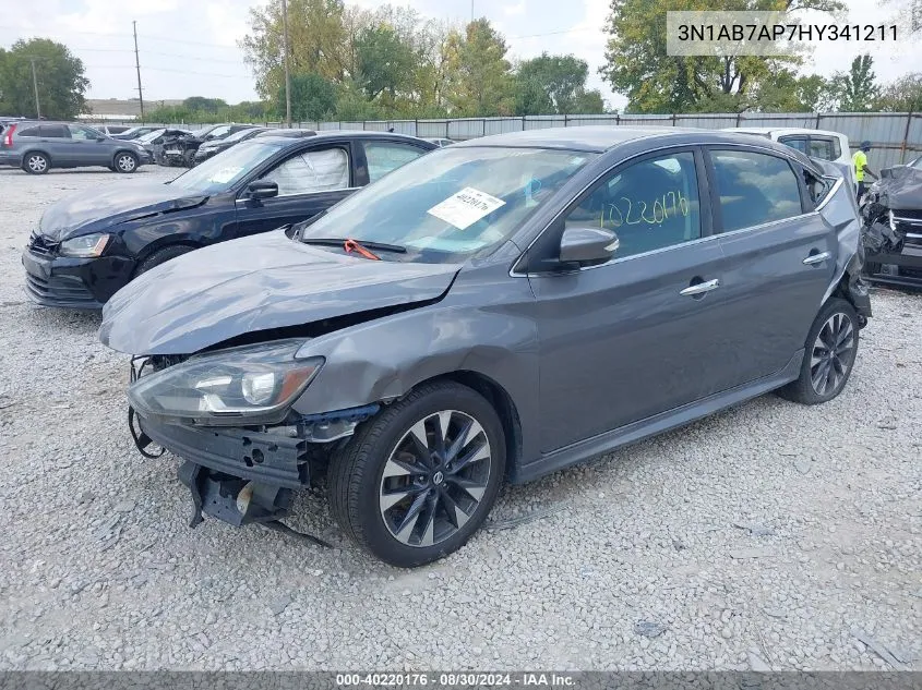 2017 Nissan Sentra Sr VIN: 3N1AB7AP7HY341211 Lot: 40220176