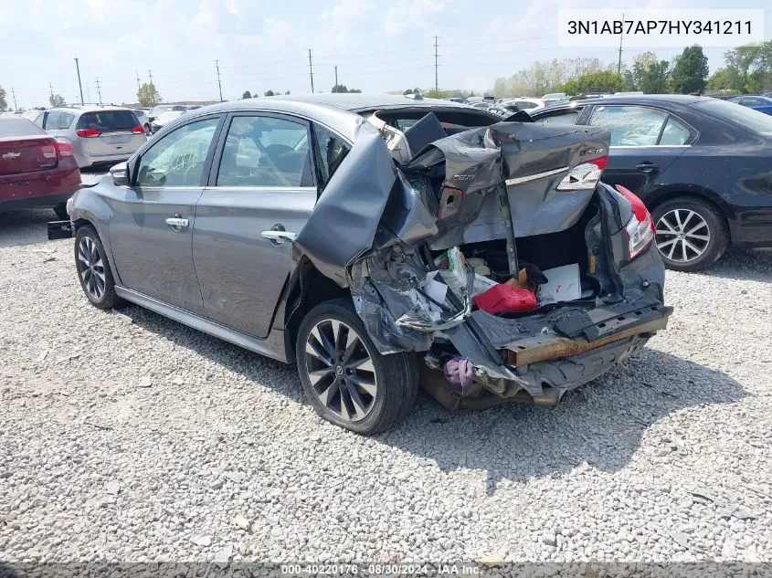 2017 Nissan Sentra Sr VIN: 3N1AB7AP7HY341211 Lot: 40220176