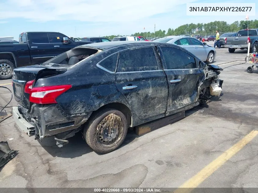 2017 Nissan Sentra S VIN: 3N1AB7APXHY226277 Lot: 40220668