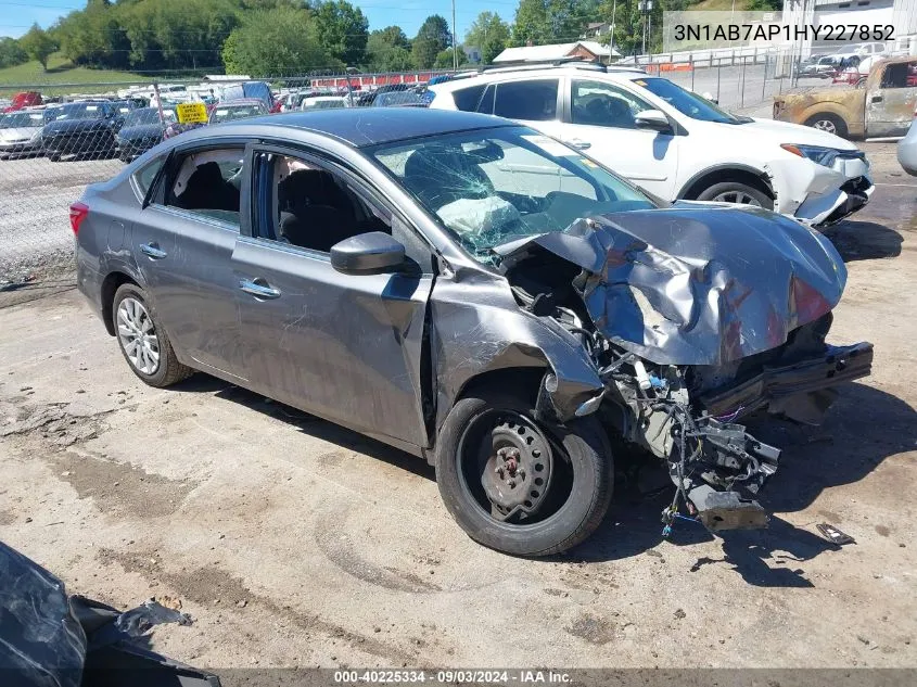 3N1AB7AP1HY227852 2017 Nissan Sentra S