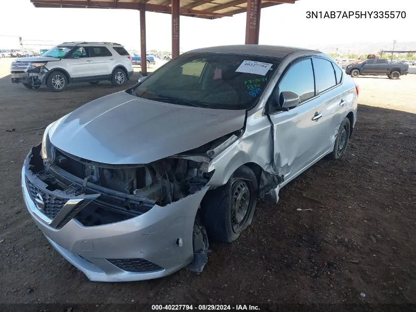 3N1AB7AP5HY335570 2017 Nissan Sentra Sv