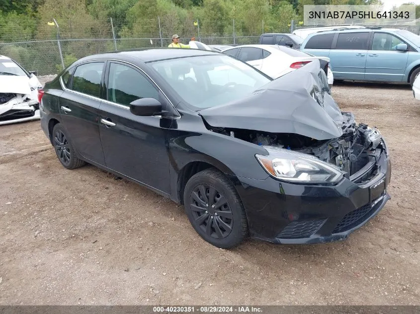 2017 Nissan Sentra Sv VIN: 3N1AB7AP5HL641343 Lot: 40230351