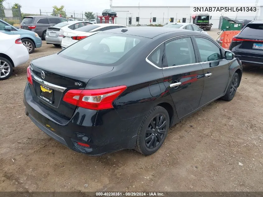 2017 Nissan Sentra Sv VIN: 3N1AB7AP5HL641343 Lot: 40230351