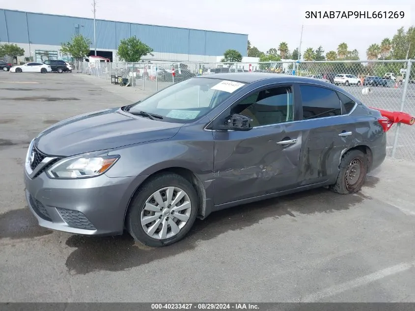 2017 Nissan Sentra Sv VIN: 3N1AB7AP9HL661269 Lot: 40233427