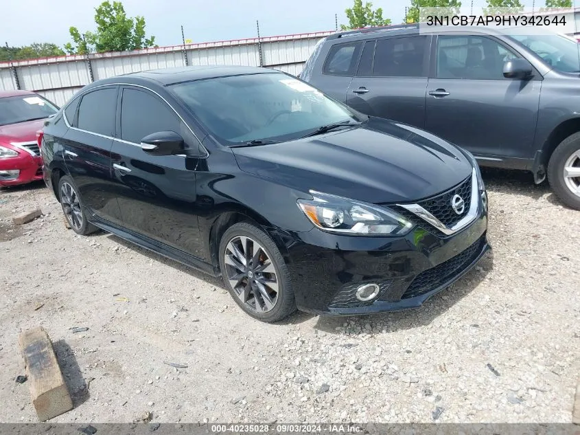 2017 Nissan Sentra Sr Turbo VIN: 3N1CB7AP9HY342644 Lot: 40235028