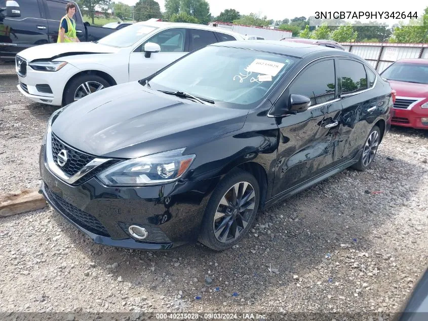 2017 Nissan Sentra Sr Turbo VIN: 3N1CB7AP9HY342644 Lot: 40235028