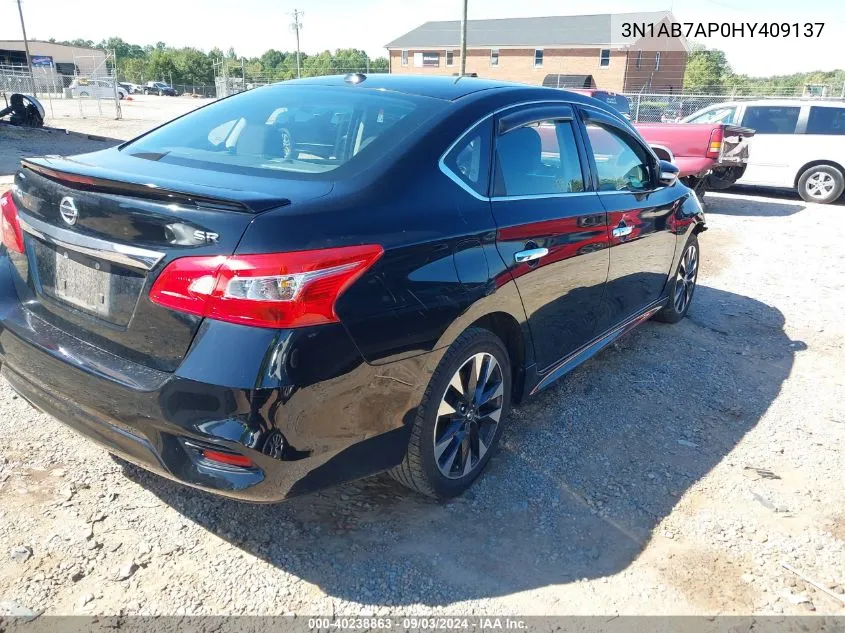 2017 Nissan Sentra Sr VIN: 3N1AB7AP0HY409137 Lot: 40238863