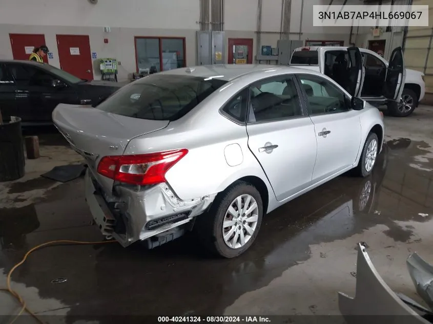 3N1AB7AP4HL669067 2017 Nissan Sentra Sv