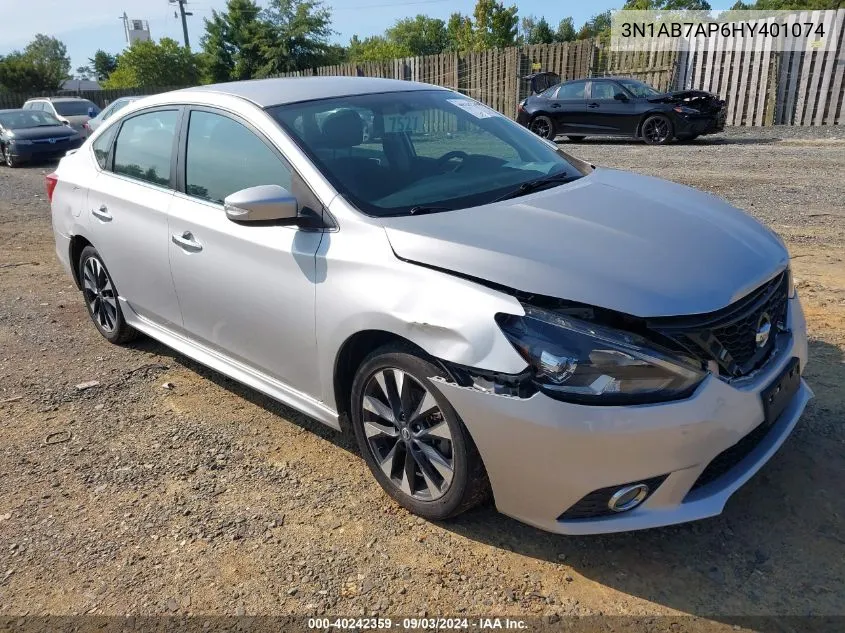 2017 Nissan Sentra Sr VIN: 3N1AB7AP6HY401074 Lot: 40242359