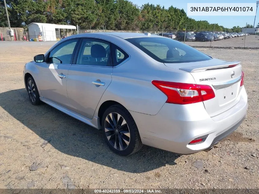 2017 Nissan Sentra Sr VIN: 3N1AB7AP6HY401074 Lot: 40242359