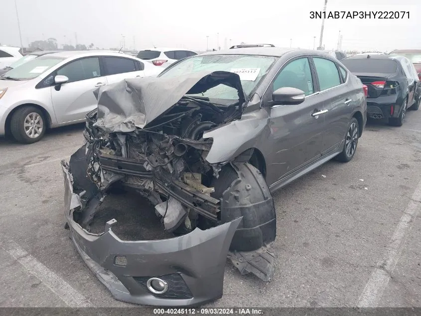 2017 Nissan Sentra Sr VIN: 3N1AB7AP3HY222071 Lot: 40245112