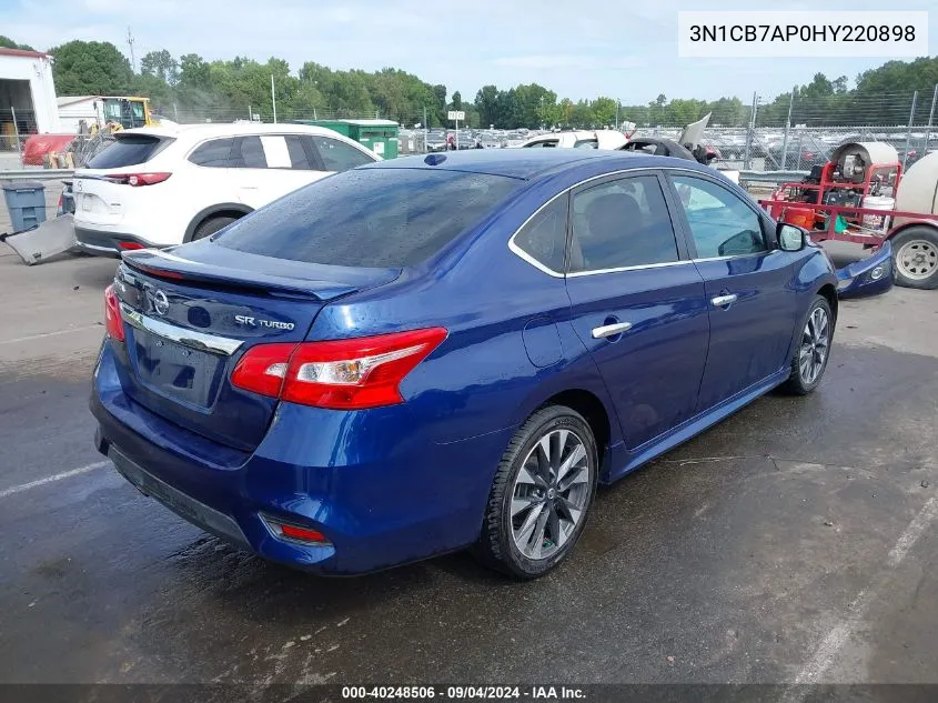 2017 Nissan Sentra Sr Turbo VIN: 3N1CB7AP0HY220898 Lot: 40248506